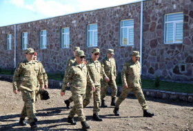   Azerbaijani defense minister visits under-construction military facilities on frontline -   PHOTOS    