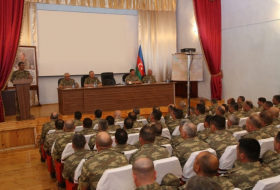  Azerbaijani Defense Minister gives instructions to Army 