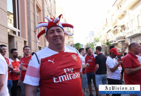  Arsenal and Chelsea fans gather in Baku-  NO COMMENT  