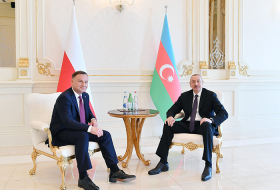  Azerbaijani, Polish presidents hold one-on-one meeting 