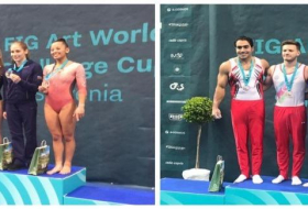   Azerbaijan's reps win two gold medals at Artistic Gymnastics World Cup  