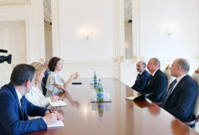   President Ilham Aliyev receives delegation led by Director-General of UNESCO Audrey Azoulay  