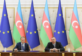  Ilham Aliyev and Donald Tusk make press statements 