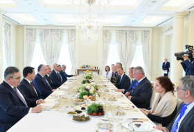  President Ilham Aliyev, President of European Council Donald Tusk held expanded meeting 
