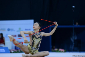   Azerbaijani gymnast wins silver and bronze at 1st FIG Rhythmic Gymnastics Junior World Championships  
