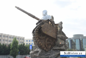  Monument to National Hero of Azerbaijan Albert Agarunov erected in Baku 