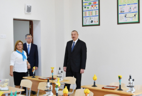  President Ilham Aliyev views conditions created at newly-reconstructed school in Baku - PHOTOS 