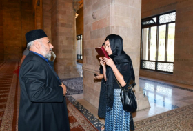  First Vice-President Mehriban Aliyeva visits Shamakhi Juma Mosque 