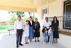  First Vice-President Mehriban Aliyeva views new house built instead of quake-damaged one in Shamakhi 
