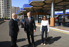  President Aliyev, First Lady inaugurate Koroglu Transport Exchange Center in Baku - UPDATED