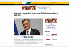  Ambassador: ‘We should be more creative’ in finalizing Azerbaijan-EU trade deal 