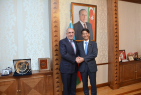   Elmar Mammadyarov receives the Parliamentary Vice-Minister for Foreign Affairs of Japan   