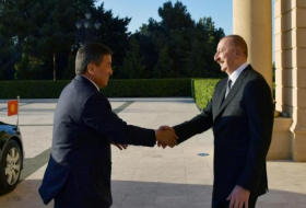  Azerbaijani President meets with Kyrgyz counterpart 