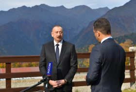   Azerbaijani president responds to questions from correspondents of Russian TV channels  
 