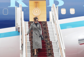  Azerbaijan's First VP Mehriban Aliyeva arrives in Russia for official visit 