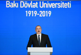 President Ilham Aliyev attends ceremony to mark 100th anniversary of Baku State University