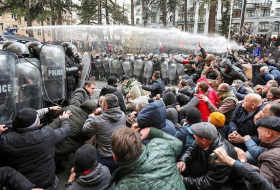  Georgia: Police clash with protesters in front of Parliament-  NO COMMENT  
