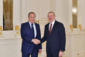  Azerbaijani president receives Russian foreign minister 