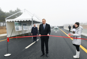  President Ilham Aliyev inaugurates new section of Baku-Shamakhi-Yevlakh highway 