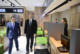 President Ilham Aliyev attends opening of DOST center No2