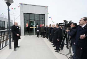 President Ilham Aliyev inaugurates new section of Absheron circular railway after renovation