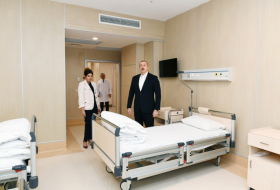  Azerbaijani president and first lady attend opening of new medical institution - PHOTOS