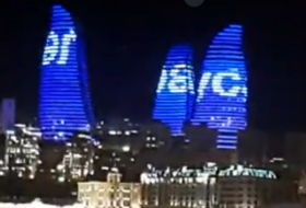 “We are stronger together!”: Baku’s Flame Towers illuminated with President Ilham Aliyev's words - VIDEO
