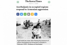   The Korea Times: Azerbaijanis in occupied regions respond to Armenian aggression  