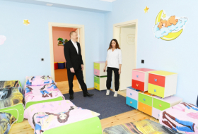 President Ilham Aliyev attended opening of orphanage-kindergarten No2 constructed on the initiative of Heydar Aliyev Foundation in Shamakhi