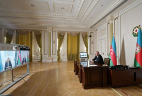  President Ilham Aliyev and UN WTO Secretary General meet via videoconferencing 