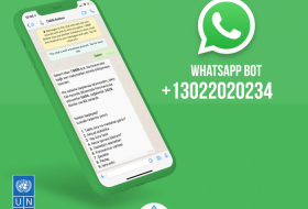   WhatsApp bot launched by TABIB and UNDP to keep Azerbaijan's citizens up to date on the latest COVID-19 info  