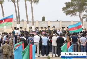  Azerbaijani military officer martyred in Armenian provocation laid to rest 