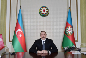  President Ilham Aliyev addresses Azerbaijani entrepreneurs in his speech 