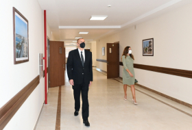 President Ilham Aliyev and first lady Mehriban Aliyeva inaugurate new school building in Baku