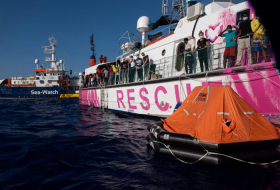   Migrants evacuated from Banksy-funded rescue vessel-   NO COMMENT    