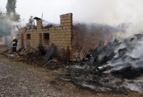   Missile and artillery strikes by the Armenian armed forces cause fires in civilian facilities  
