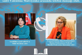Azerbaijani Parliament speaker, Russian Federation Council chairperson hold phone talk