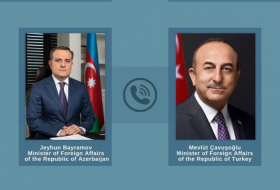   Azerbaijani, Turkish FM hold phone talk  