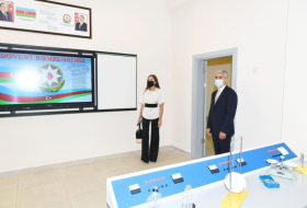  Mehriban Aliyeva attends inauguration of educational institutions in Baku's Khazar district 