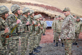 Azerbaijan's MoD examines combat positions in liberated Kalbajar, Lachin districts