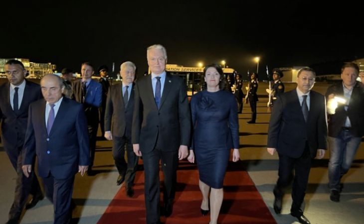  Lithuanian President Gitanas Nauseda arrives on official visit to Azerbaijan   