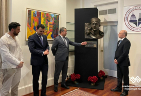 Bas-relief to prominent Azerbaijani playwright Huseyn Javid unveiled in US