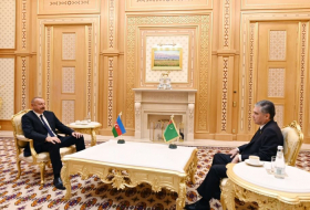   President Ilham Aliyev meets with Chairman of Turkmenistan's People's Council  