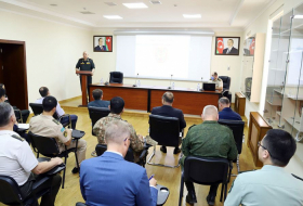 Azerbaijani MoD holds briefing for foreign military attaches 