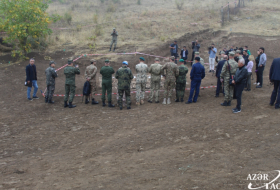   Military attachés accredited to Azerbaijan visit mass grave in Edilli village  
