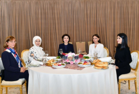  First Lady of Azerbaijan Mehriban Aliyeva attends dinner organized in Samarkand  
