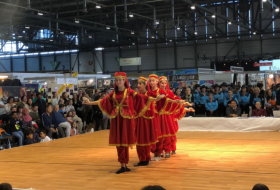 Azerbaijani traditional dance performed within exhibition in Geneva