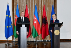  Azerbaijani, Albanian presidents made press statements   