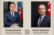   Azerbaijani, Turkish FMs hold phone talks  