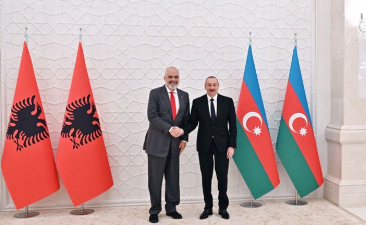  President Ilham Aliyev holds one-on-one meeting with Albanian PM Edi Rama 
